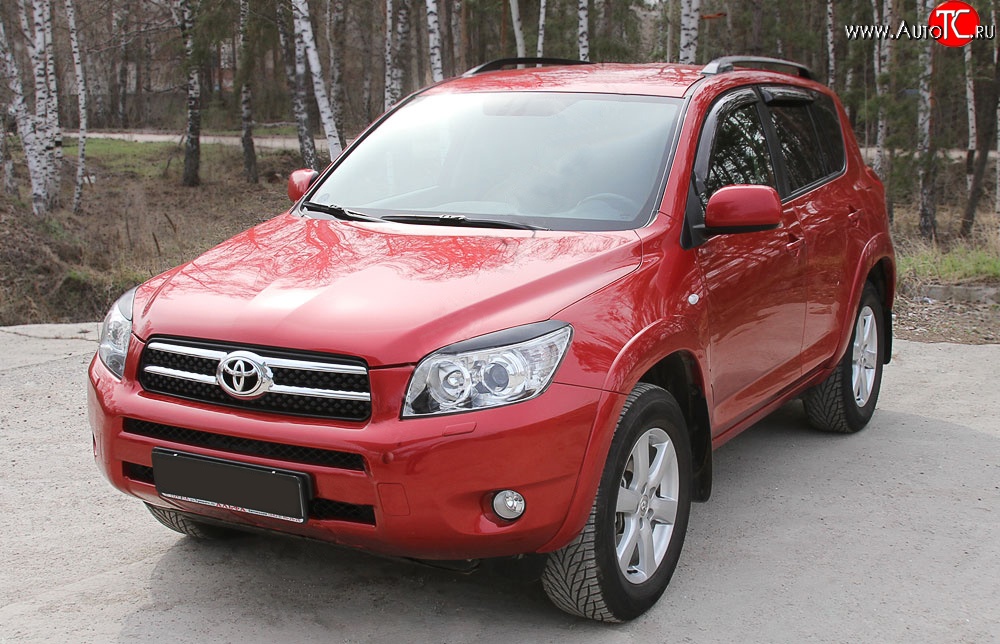 499 р. Реснички RA на фары  Toyota RAV4  XA305 (2005-2009) 5 дв. дорестайлинг (Неокрашенные)  с доставкой в г. Королёв