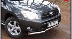 Защита переднего бампера диаметром 63 мм с центральной ступенью SLITKOFF Toyota RAV4 XA305 5 дв. дорестайлинг (2005-2009)