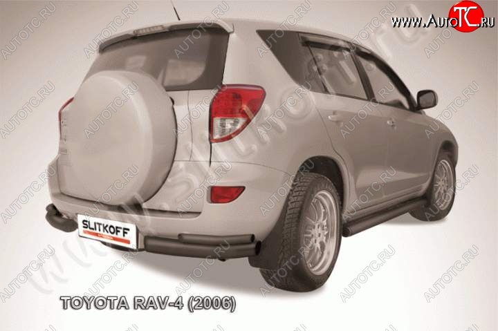 7 399 р. Уголки d76+d42 двойные Toyota RAV4 XA305 5 дв. дорестайлинг (2005-2009) (Цвет: серебристый)  с доставкой в г. Королёв