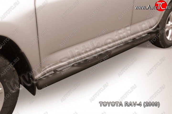 12 349 р. Защита порогов Slitkoff  Toyota RAV4  XA30 (2008-2010) 5 дв. 1-ый рестайлинг (Цвет: серебристый)  с доставкой в г. Королёв