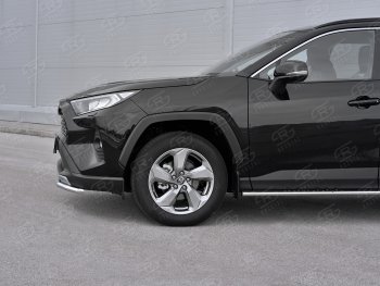 16 999 р. Защита переднего бампера (Ø42 мм, нержавейка) SLITKOFF Toyota RAV4 XA50 5 дв. дорестайлинг (2018-2024)  с доставкой в г. Королёв. Увеличить фотографию 4