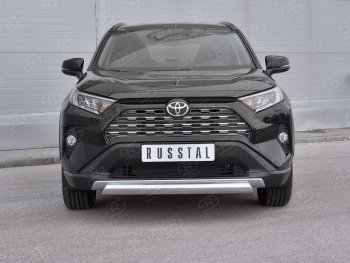 15 999 р. Защита переднего бампера (Ø75х42 мм, нержавейка) Russtal Toyota RAV4 XA50 5 дв. дорестайлинг (2018-2024)  с доставкой в г. Королёв. Увеличить фотографию 2