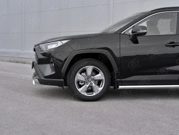 15 999 р. Защита переднего бампера (Ø75х42 мм, нержавейка) Russtal Toyota RAV4 XA50 5 дв. дорестайлинг (2018-2024)  с доставкой в г. Королёв. Увеличить фотографию 4