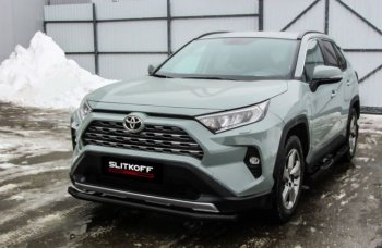 Защита переднего бампера Slitkoff (Ø57 мм) Toyota RAV4 XA50 5 дв. дорестайлинг (2018-2024)