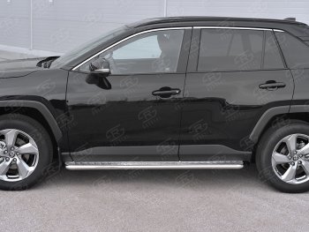 Пороги SLITKOFF d42 с листом Toyota RAV4 XA50 5 дв. дорестайлинг (2018-2025)