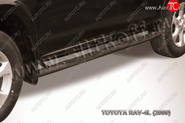 13 499 р. Защита порогов Slitkoff  Toyota RAV4  XA30 (2010-2013) 5 дв. удлиненный 2-ой рестайлинг (Цвет: серебристый)  с доставкой в г. Королёв