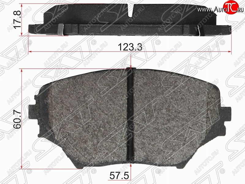 1 379 р. Колодки тормозные (передние) SAT  Toyota RAV4  CA20 (2000-2003) 3 дв. дорестайлинг, 5 дв. дорестайлинг  с доставкой в г. Королёв