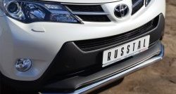 14 549 р. Одинарная защита переднего бампера диаметром 63 мм SLITKOFF Toyota RAV4 XA40 5 дв. дорестайлинг (2012-2015)  с доставкой в г. Королёв. Увеличить фотографию 2