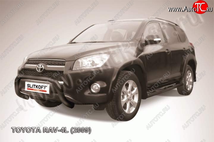 23 549 р. Кенгурятник d76 низкий Toyota RAV4 XA30 5 дв. удлиненный 1-ый рестайлинг (2009-2010) (Цвет: серебристый)  с доставкой в г. Королёв