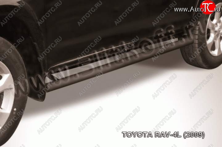 11 949 р. Защита порогов Slitkoff  Toyota RAV4  XA30 (2003-2010) 5 дв. удлиненный дорестайлинг, 5 дв. удлиненный 1-ый рестайлинг (Цвет: серебристый)  с доставкой в г. Королёв