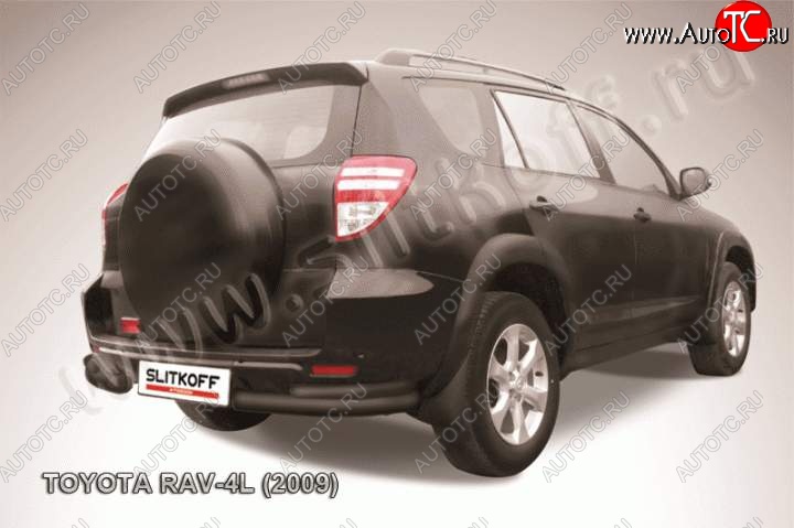 7 399 р. Уголки d76+d42 двойные Toyota RAV4 XA30 5 дв. удлиненный 1-ый рестайлинг (2009-2010) (Цвет: серебристый)  с доставкой в г. Королёв