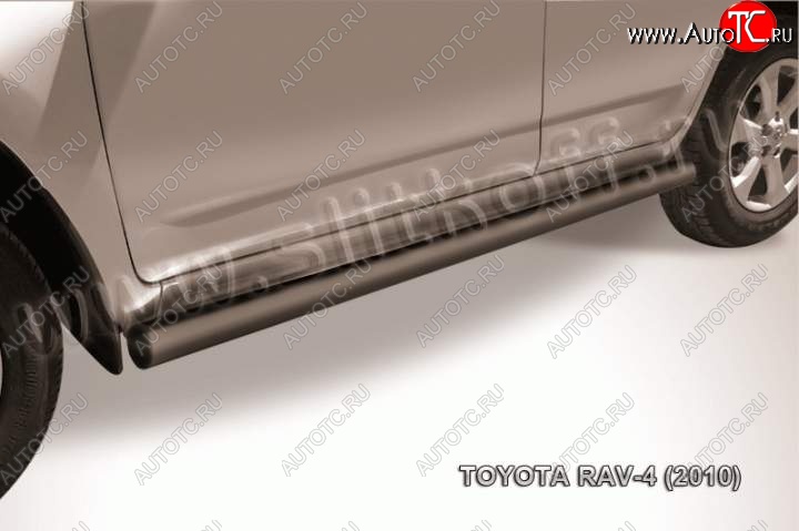 12 349 р. Защита порогов Slitkoff  Toyota RAV4  XA30 (2010-2013) 5 дв. 2-ой рестайлинг, 5 дв. удлиненный 2-ой рестайлинг (Цвет: серебристый)  с доставкой в г. Королёв