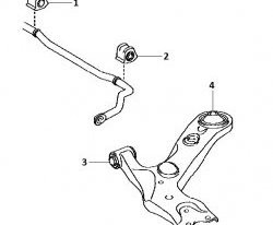 389 р. Полиуретановая втулка стабилизатора передней подвески (левая) Точка Опоры (22,2 мм) Toyota RAV4 XA305 5 дв. дорестайлинг (2005-2009)  с доставкой в г. Королёв. Увеличить фотографию 2