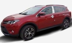 13 849 р. Накладки на стойки дверей СТ Toyota RAV4 XA40 5 дв. дорестайлинг (2012-2015) (Неокрашенные)  с доставкой в г. Королёв. Увеличить фотографию 3