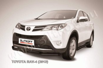 Защита переднего бампер Slitkoff Toyota (Тойота) RAV4 (рав)  XA40 (2012-2015) XA40 5 дв. дорестайлинг