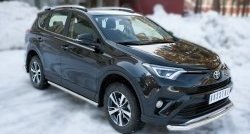 15 299 р. Защита порогов из круглой трубы диаметром 63 мм (рестайлинг) Russtal Toyota RAV4 XA40 5 дв. дорестайлинг (2012-2015) (Защита порогов с со скосами на торцах (вариант 1))  с доставкой в г. Королёв. Увеличить фотографию 7