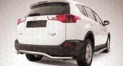 Защита заднего бампера из фигурной трубы диаметром 57 мм Slitkoff Toyota (Тойота) RAV4 (рав)  XA40 (2012-2015) XA40 5 дв. дорестайлинг