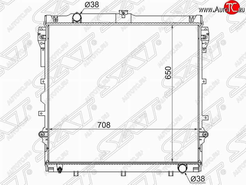 12 249 р. Радиатор двигателя SAT Toyota Sequoia XK60 дорестайлинг (2007-2017)  с доставкой в г. Королёв