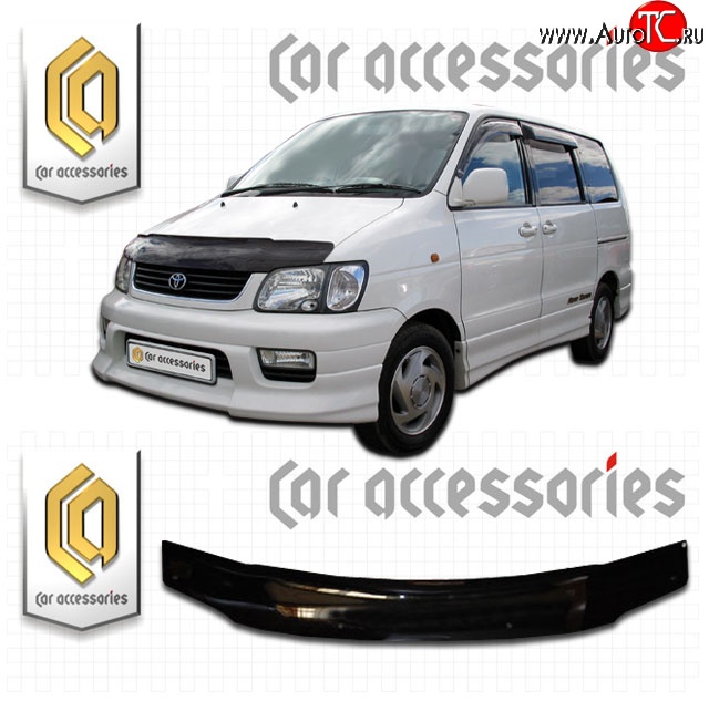 1 899 р. Дефлектор капота CA-Plastic  Toyota Town Ace  3 (1996-2008) (Classic черный, Без надписи)  с доставкой в г. Королёв