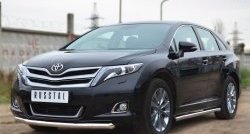 14 849 р. Защита порогов из круглой трубы диаметром 63 мм Russtal Toyota Venza GV10 рестайлинг (2012-2016) (Защита порогов с со скосами на торцах (вариант 1))  с доставкой в г. Королёв. Увеличить фотографию 7