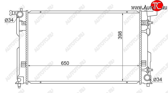 8 299 р. Радиатор двигателя SAT  Toyota Vista Ardeo  V50 (1998-2000) дорестайлинг универсал  с доставкой в г. Королёв