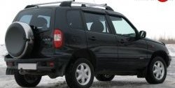 5 299 р. Рейлинги АПС L Chevrolet Niva 2123 дорестайлинг (2002-2008) (Башмак черный, рейлинг серый)  с доставкой в г. Королёв. Увеличить фотографию 4