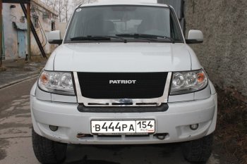 12 499 р. Решетка радиатора CrTuning Уаз Патриот 3163 5 дв. дорестайлинг (2005-2013) (Сетка черная, С надписью PATRIOT)  с доставкой в г. Королёв. Увеличить фотографию 8