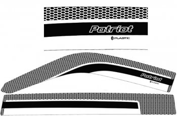 Дефлектора окон CA-Plastic Уаз (uaz) Патриот (Patriot)  23632 (2008-2014) 23632 дорестайлинг пикап