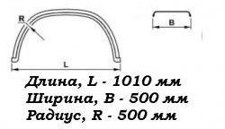 1 559 р. Крыло К-500 Fuso (круглое) Master-Plast ГАЗ ГАЗель 3302 дорестайлинг шасси (1994-2002)  с доставкой в г. Королёв. Увеличить фотографию 2