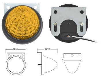 Универсальный поворотник диодный SAT (12V/24V желтый) Toyota Fortuner AN50/AN60 2-ой рестайлинг (2011-2015) ()