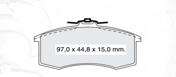 739 р. Колодка переднего дискового тормоза DAFMI Лада Ока 1111 (1988-2008)  с доставкой в г. Королёв. Увеличить фотографию 3