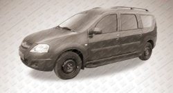 24 799 р. Алюминиевые пороги Slitkoff Optima Black  Лада Ларгус (2012-2024) дорестайлинг R90, рестайлинг R90  с доставкой в г. Королёв. Увеличить фотографию 2