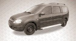 24 799 р. Алюминиевые пороги Slitkoff Optima Silver Лада Ларгус рестайлинг R90 (2021-2024)  с доставкой в г. Королёв. Увеличить фотографию 2