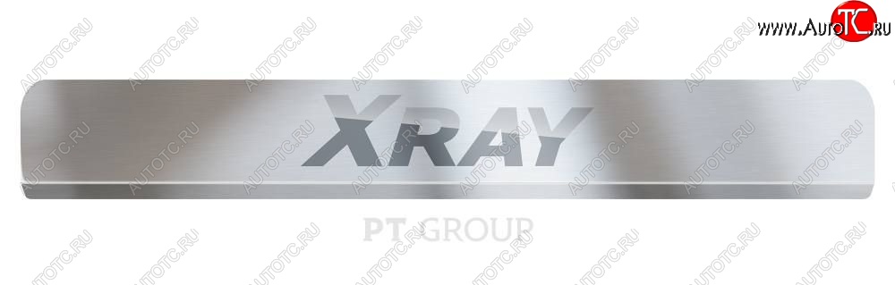 2 399 р. Пороги накладки в проем дверей Petroil Tuning Лада XRAY (2016-2022) (Нержавейка)  с доставкой в г. Королёв