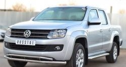 20 599 р. Защита переднего бампера (2 трубыØ63 и 42 мм, нержавейка) SLITKOFF Volkswagen Amarok дорестайлинг (2009-2016)  с доставкой в г. Королёв. Увеличить фотографию 4