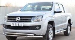 35 999 р. Широкая защита порогов SLITKOFF  Volkswagen Amarok (2009-2016) дорестайлинг  с доставкой в г. Королёв. Увеличить фотографию 3