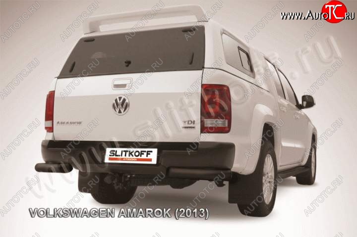 9 999 р. Уголки d76 Volkswagen Amarok дорестайлинг (2009-2016) (Цвет: серебристый)  с доставкой в г. Королёв