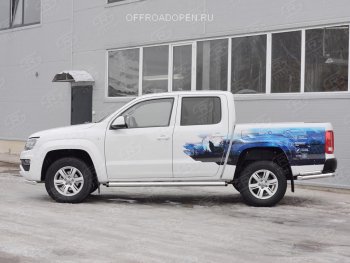 18 849 р. Пороги труба d76 (v2) Russtail  Volkswagen Amarok (2016-2022) рестайлинг  с доставкой в г. Королёв. Увеличить фотографию 2