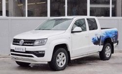 15 699 р. Защита переднего бампера (Ø63 мм, нержавейка) SLITKOFF  Volkswagen Amarok (2016-2022) рестайлинг  с доставкой в г. Королёв. Увеличить фотографию 2