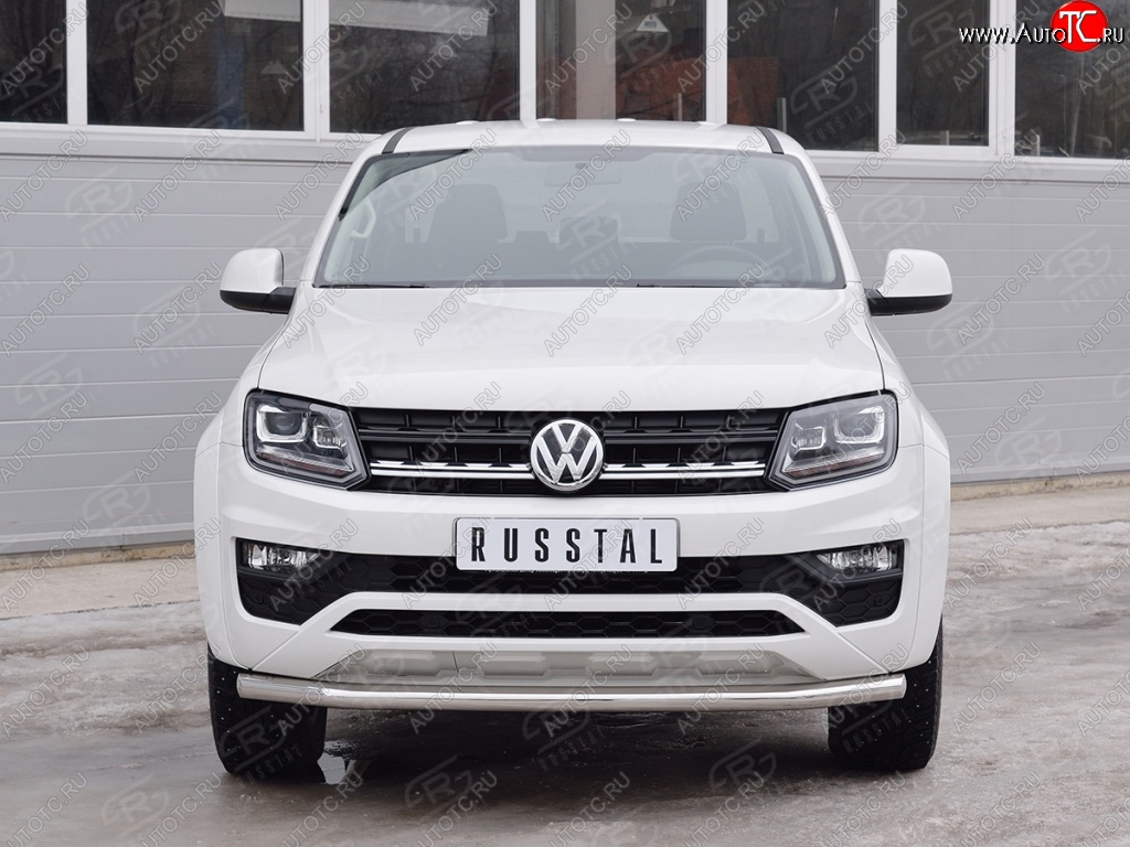 15 699 р. Защита переднего бампера (Ø63 мм, нержавейка) SLITKOFF  Volkswagen Amarok (2016-2022) рестайлинг  с доставкой в г. Королёв