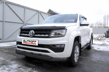 Защита переднего бампер Slitkoff Volkswagen Amarok рестайлинг (2016-2022)