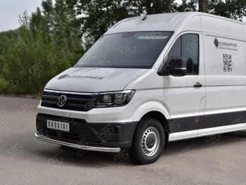 16 299 р. Защита переднего бампера (Ø63 мм, нержавейка) SLITKOFF Volkswagen Crafter 2 (2017-2024)  с доставкой в г. Королёв. Увеличить фотографию 2