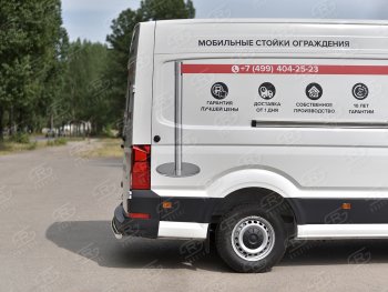 13 499 р. Защита заднего бампера (Ø63 мм, нержавейка) SLITKOFF Volkswagen Crafter 2 (2017-2024)  с доставкой в г. Королёв. Увеличить фотографию 2