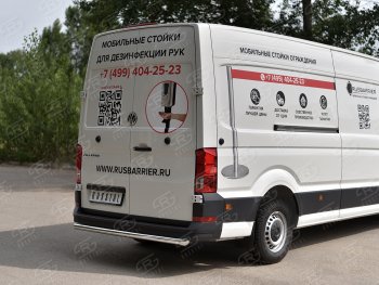 13 499 р. Защита заднего бампера (Ø63 мм, нержавейка) SLITKOFF Volkswagen Crafter 2 (2017-2024)  с доставкой в г. Королёв. Увеличить фотографию 3