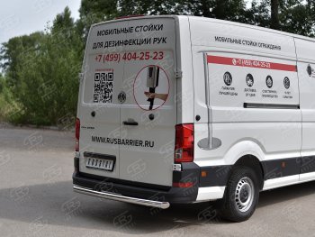 16 999 р. Защита заднего бампера (Ø76 мм, нержавейка) SLITKOFF Volkswagen Crafter 2 (2017-2025)  с доставкой в г. Королёв. Увеличить фотографию 3