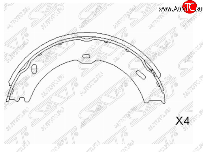 1 559 р. Колодки ручного тормоза SAT  Mercedes-Benz Sprinter  W906 (2006-2013), Volkswagen Crafter  1 (2006-2017)  с доставкой в г. Королёв
