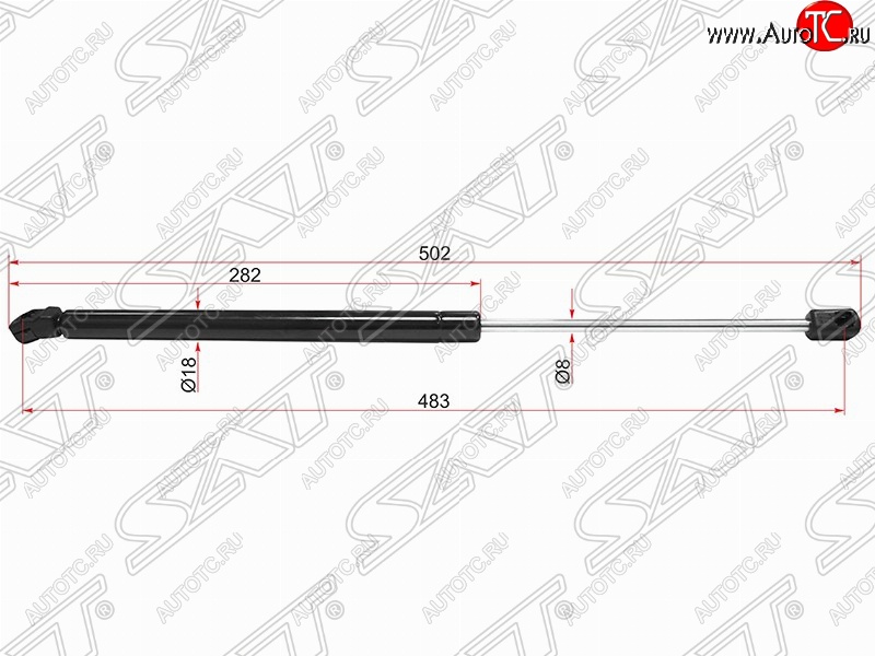 669 р. Газовый упор крышки багажника SAT Volkswagen Golf 6 хэтчбэк 5 дв. (2008-2014)  с доставкой в г. Королёв