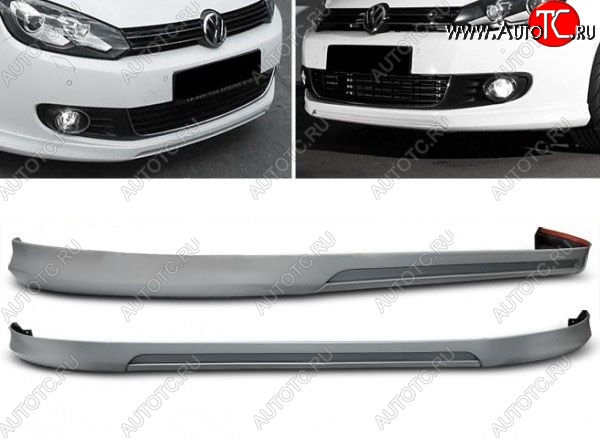 11 949 р. Накладка на передний бампер Votex Style Volkswagen Golf 6 хэтчбэк 5 дв. (2008-2014) (Неокрашенная)  с доставкой в г. Королёв