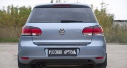 1 199 р. Защитная накладка на задний бампер RA  Volkswagen Golf  6 (2008-2014) хэтчбэк 5 дв.  с доставкой в г. Королёв. Увеличить фотографию 3