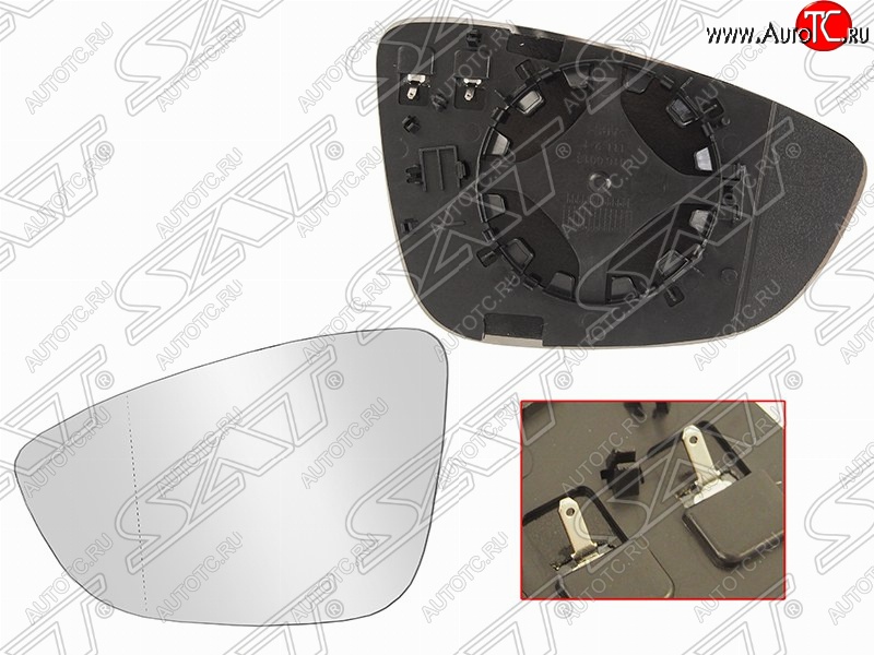 519 р. Левый зеркальный элемент зеркала заднего вида SAT (с подогревом) Volkswagen Passat B7 седан (2010-2015)  с доставкой в г. Королёв